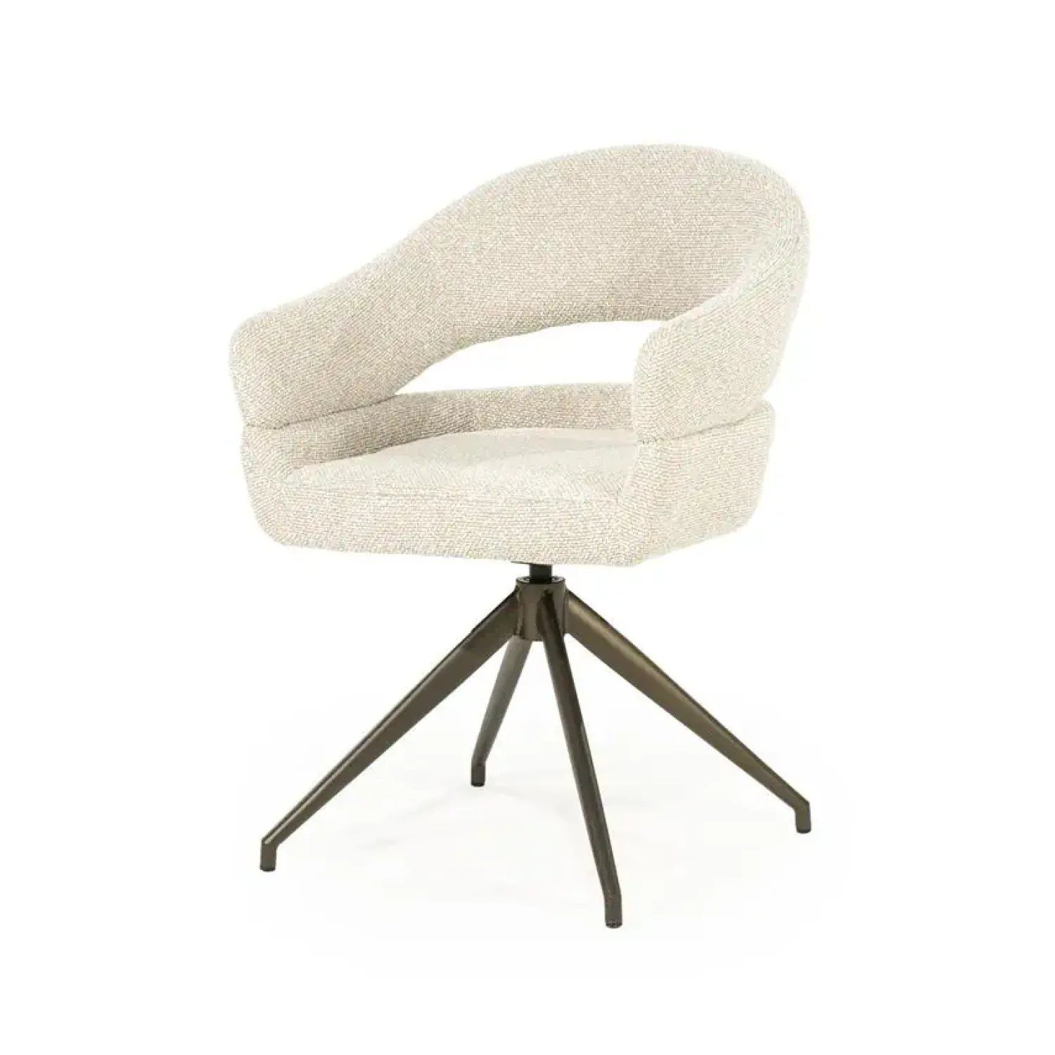 Eleonora Eetkamerstoelen|Hailey Eetkamerstoel Beige stof