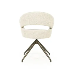 Eleonora Eetkamerstoelen|Hailey Eetkamerstoel Beige stof
