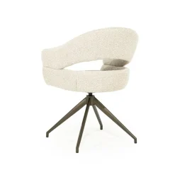 Eleonora Eetkamerstoelen|Hailey Eetkamerstoel Beige stof