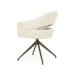 Eleonora Eetkamerstoelen|Hailey Eetkamerstoel Beige stof