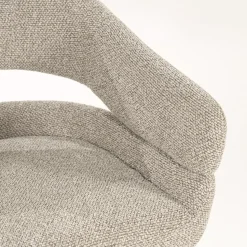 Eleonora Eetkamerstoelen|Hailey Eetkamerstoel Taupe stof