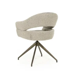 Eleonora Eetkamerstoelen|Hailey Eetkamerstoel Taupe stof