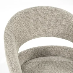 Eleonora Eetkamerstoelen|Hailey Eetkamerstoel Taupe stof