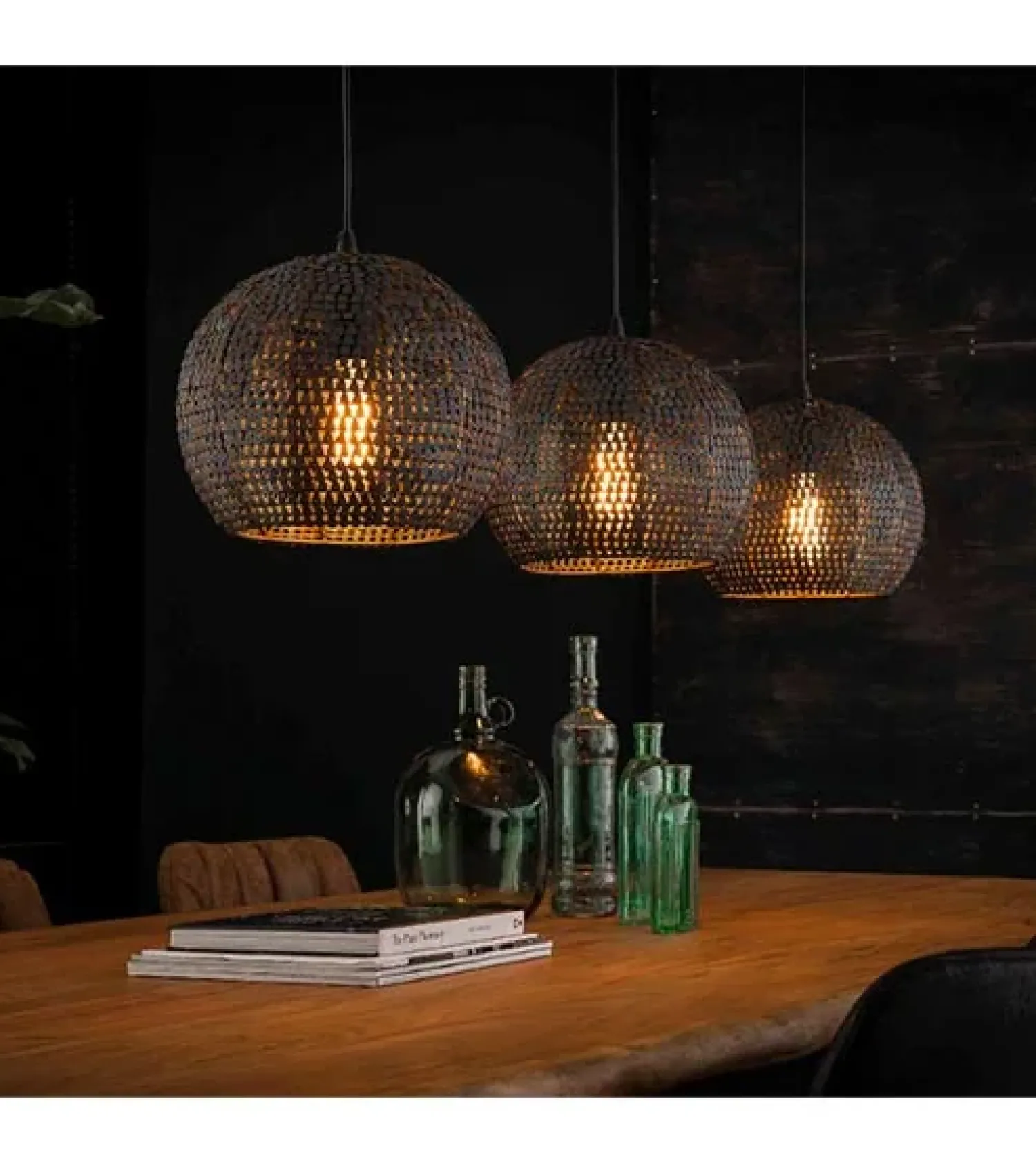 Kalfort Hanglampen|Hanglamp Cooper 3-lichts rond