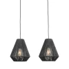 Label51 Hanglampen|Hanglamp Ibiza 2-Lichts Zwart Jute