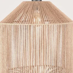 Steinmex Hanglampen|Hanglamp Ibiza Naturel Jute 1-Lichts Cilinder