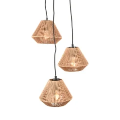 Label51 Hanglampen|Hanglamp 3-Lichts Ibiza Naturel Jute