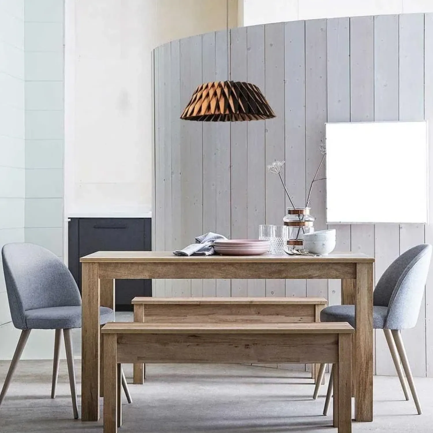 Steinmex Hanglampen|Hanglamp Maze 1-lichts donker hout