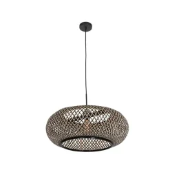 Steinmex Hanglampen|Hanglamp Maze 1-lichts Ovaal Zwart Bruin