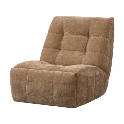WOOOD Fauteuils|Hein Relaxfauteuil elektrisch geweven rib lichtbruin