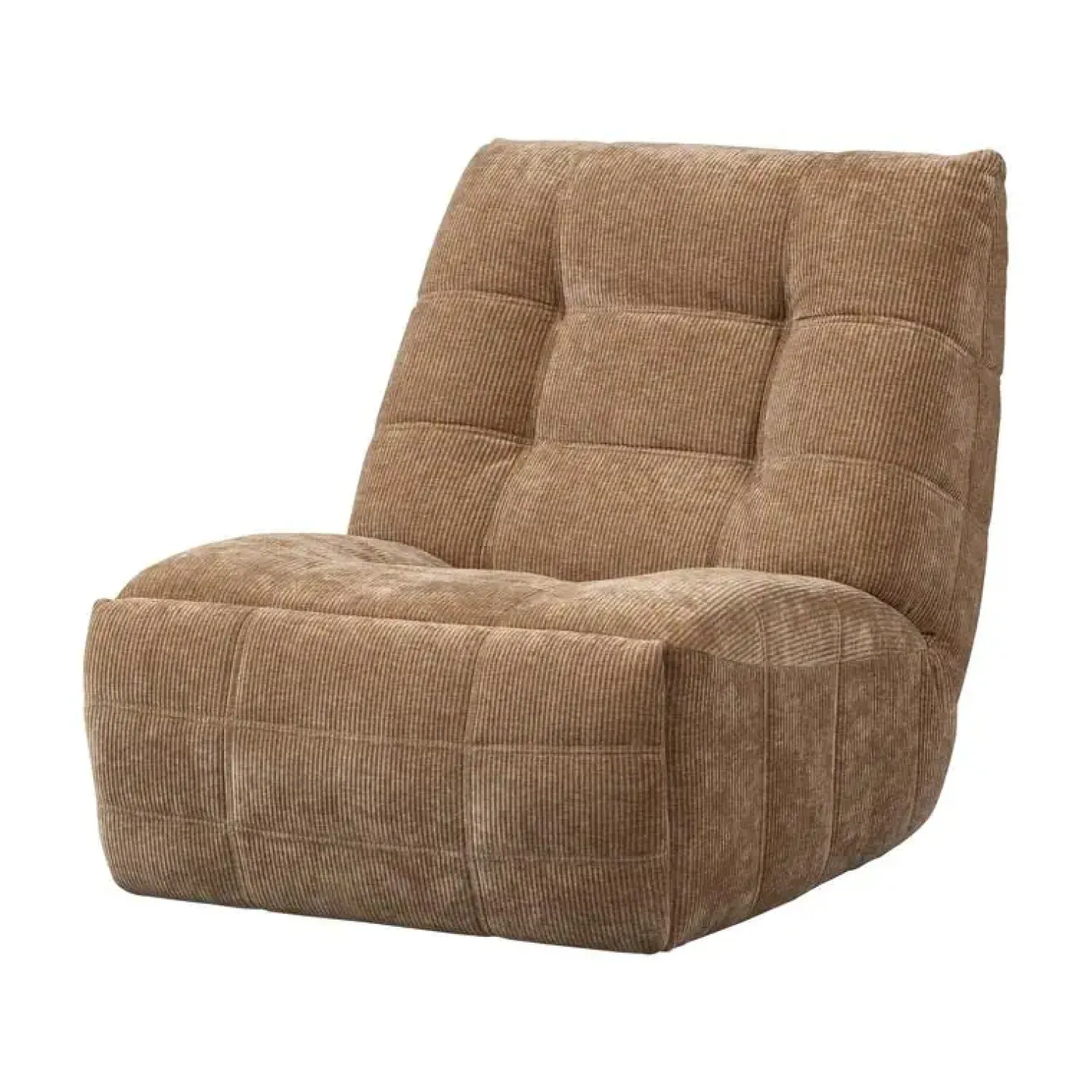 WOOOD Fauteuils|Hein Relaxfauteuil elektrisch geweven rib lichtbruin