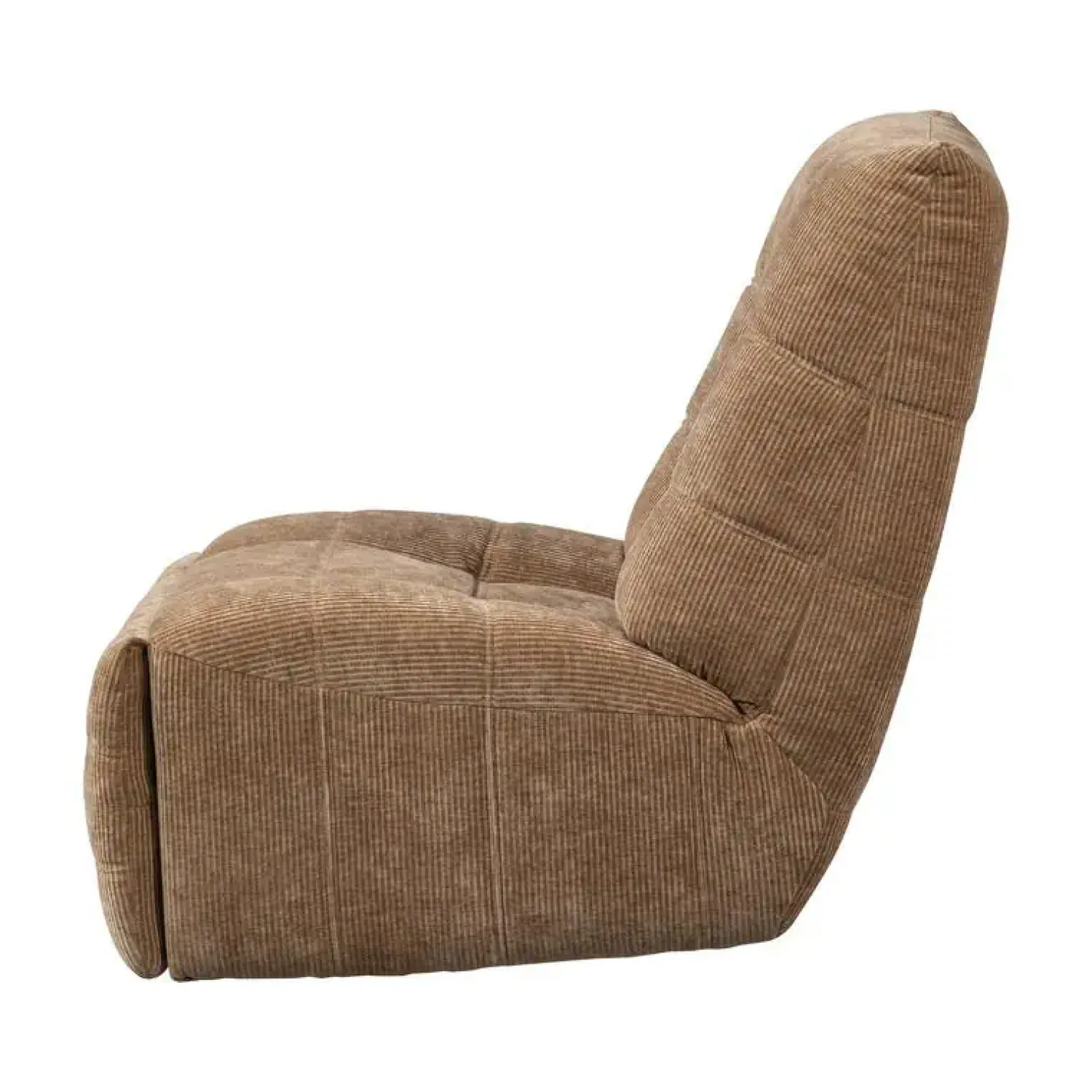 WOOOD Fauteuils|Hein Relaxfauteuil elektrisch geweven rib lichtbruin