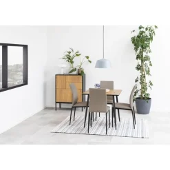 Nordhavn Dressoirs|Industriele Kasten|Hektor Dressoir Zwart/Naturel 80cm