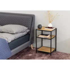 Nordhavn Nachtkastjes|Industriele Kasten|Hektor Nachtkastje Naturel 42cm
