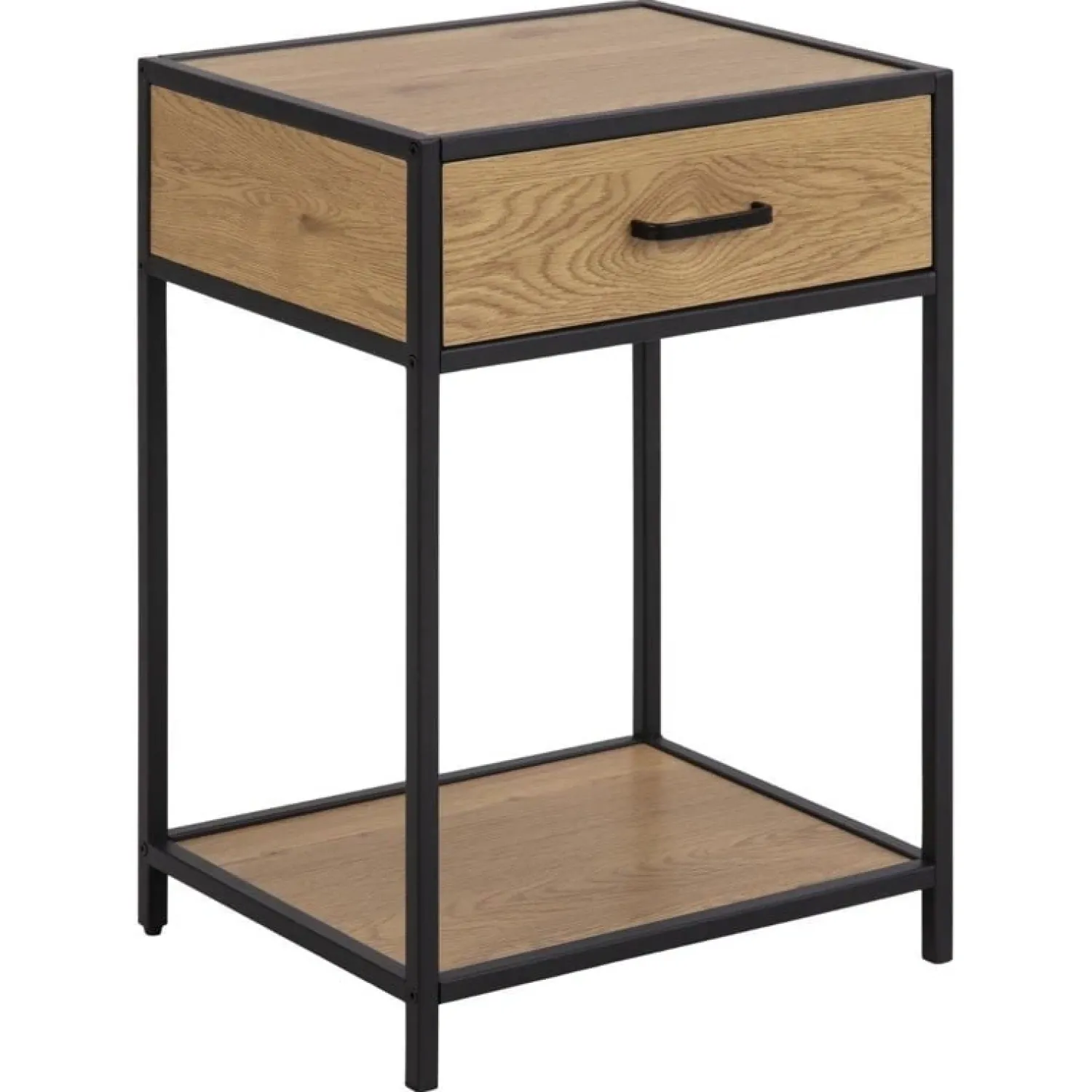 Nordhavn Nachtkastjes|Industriele Kasten|Hektor Nachtkastje Naturel 1 lade 42cm
