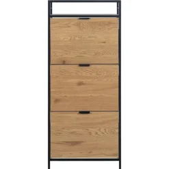 Nordhavn Schoenenkasten|Schoenenkasten|Hektor Schoenenkast 3 lade Naturel 56cm