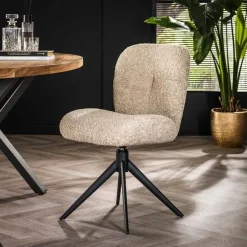 Kalfort Eetkamerstoelen|Henry eetkamerstoel 48cm Zand