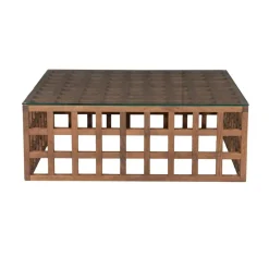 Eleonora Salontafels|Heras Salontafel Bruin glas 90cm