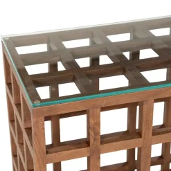 Eleonora Sidetables|Heras Sidetable Bruin glas 140cm