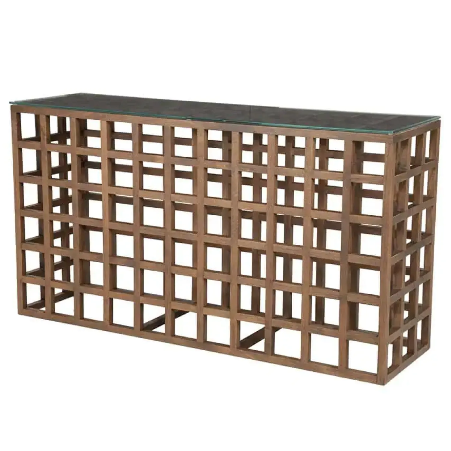 Eleonora Sidetables|Heras Sidetable Bruin glas 140cm