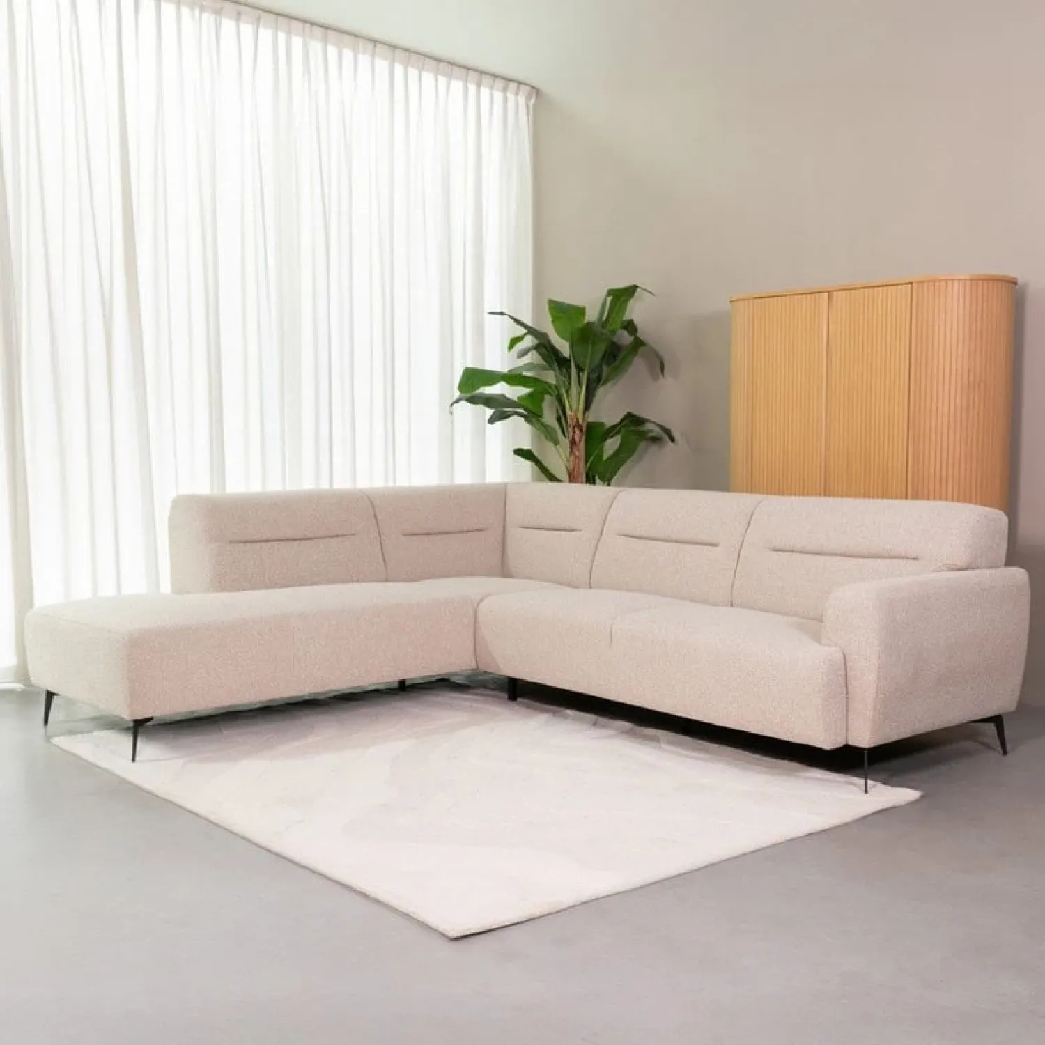 Label51 Hoekbanken|Hoekbank Bolzano Naturel Boucle 270cm