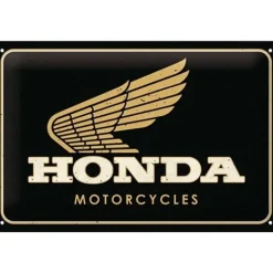 Cavetown Metalen Borden|Honda Logo MC Gold - metalen bord