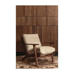WOOOD Fauteuils|Houston Fauteuil bouclé/hout naturel