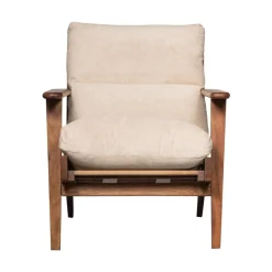 WOOOD Fauteuils|Houston Fauteuil bouclé/hout naturel
