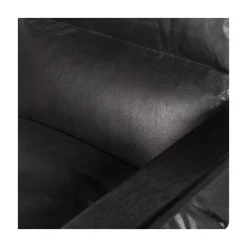 WOOOD Fauteuils|Houston Fauteuil leer/hout zwart
