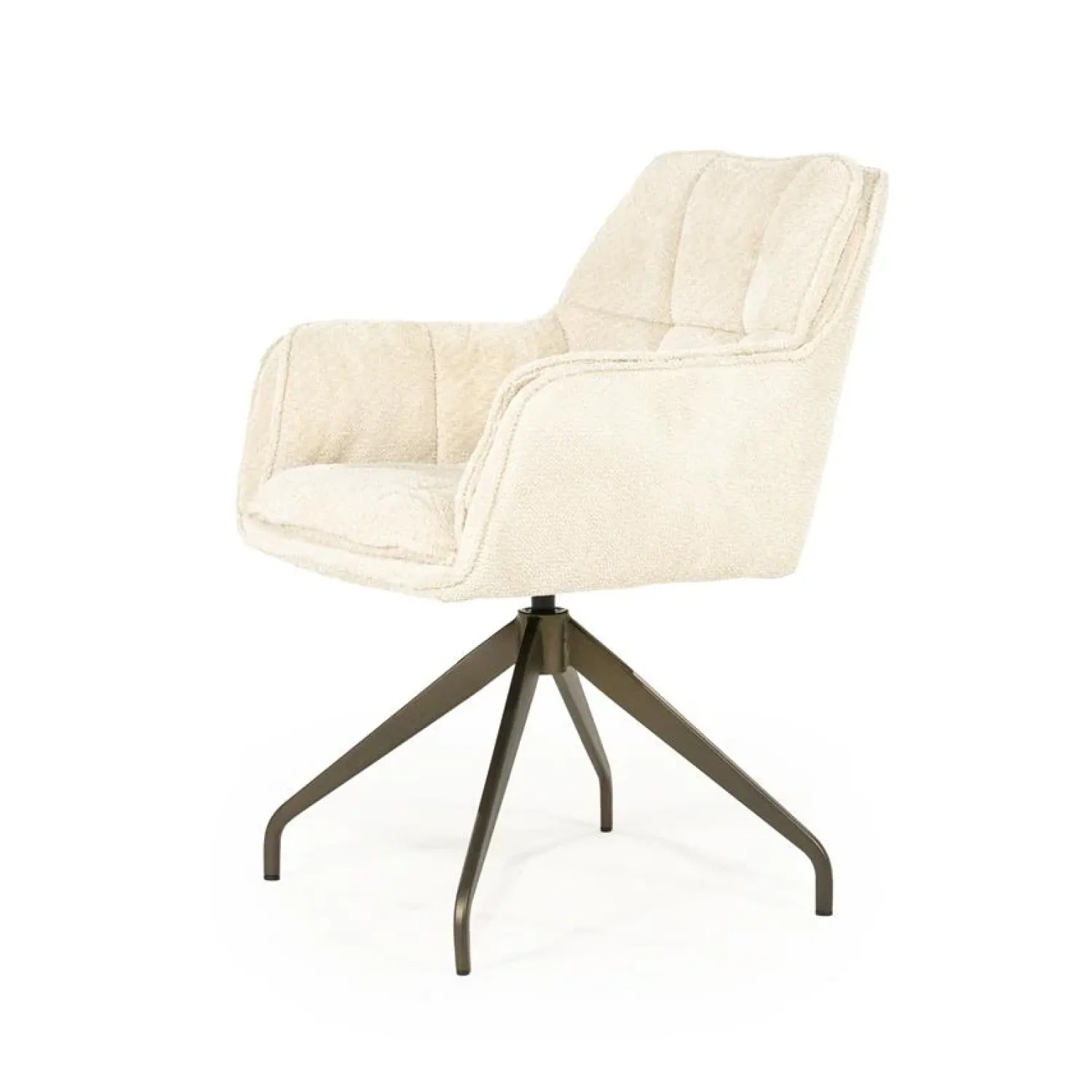 Eleonora Eetkamerstoelen|Hugo Eetkamerstoel Beige stof