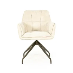 Eleonora Eetkamerstoelen|Hugo Eetkamerstoel Beige stof