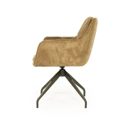 Eleonora Eetkamerstoelen|Hugo Eetkamerstoel Mosterd stof