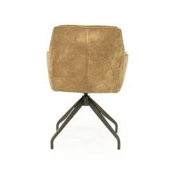 Eleonora Eetkamerstoelen|Hugo Eetkamerstoel Mosterd stof