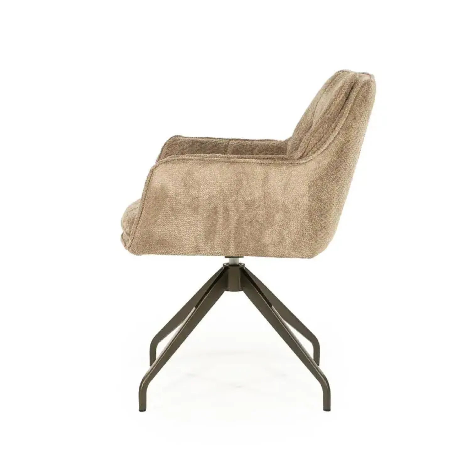 Eleonora Eetkamerstoelen|Hugo Eetkamerstoel Taupe stof