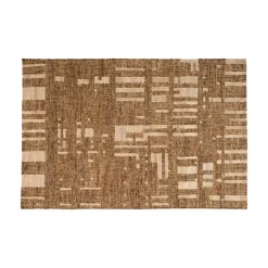 WOOOD Vloerkleden|Ian Handgeweven vloerkleed wol/katoen bruin 170x240cm