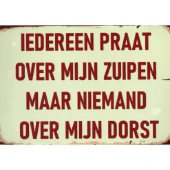 Cavetown Metalen Borden|Iedereen Praat over mijn zuipen - metalen bord