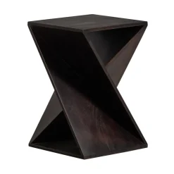 WOOOD Bijzettafels|Ikem Bijzettafel acaciahout donkerbruin 41cm