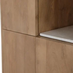 Furndea Vakkenkasten|Industriele Kasten|Inglegplank Dallas Vakkenkast Beige Marmer Set van 2