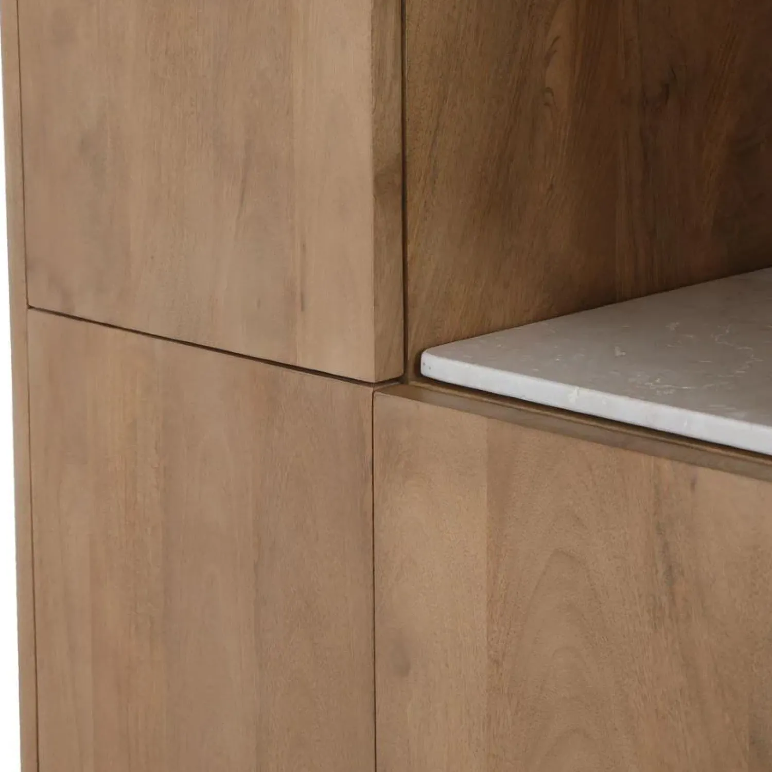 Furndea Vakkenkasten|Industriele Kasten|Inglegplank Dallas Vakkenkast Beige Marmer Set van 2