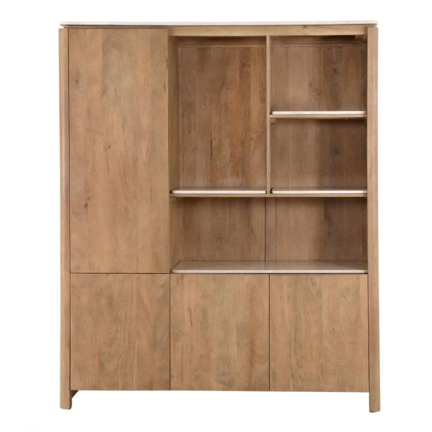 Furndea Vakkenkasten|Industriele Kasten|Inglegplank Dallas Vakkenkast XL Beige Marmer Set van 4