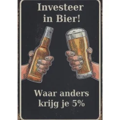 Cavetown Metalen Borden|Investeer in Bier - metalen bord