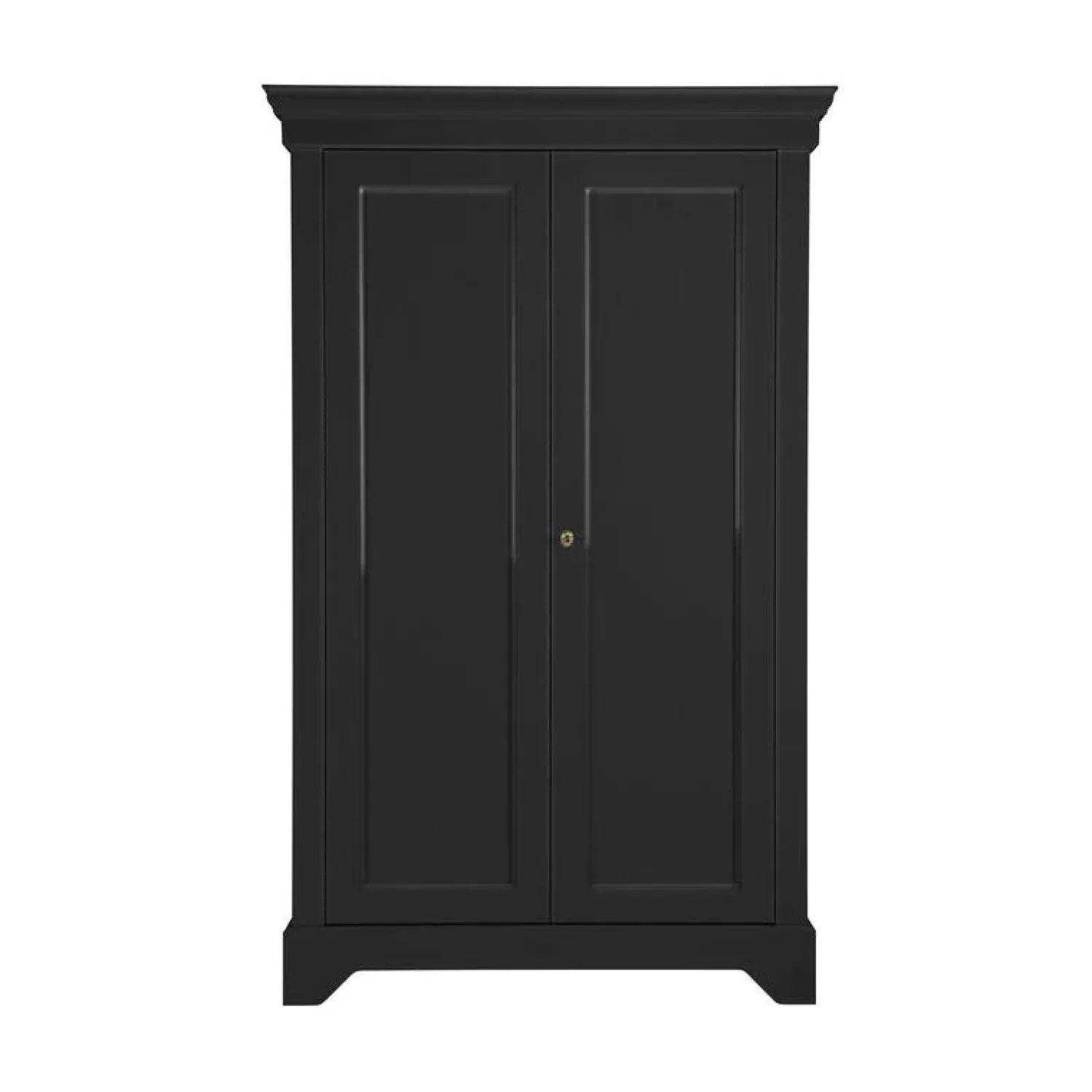 WOOOD Vitrinekasten|Industriele Kasten|Isabel Brocante kast grenen zwart 118cm