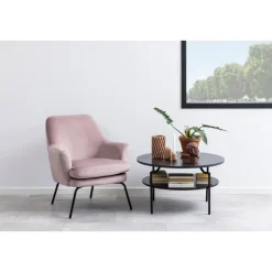 Nordhavn Salontafels|Isandro Salontafel Rond Zwart 80cm