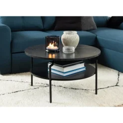 Nordhavn Salontafels|Isandro Salontafel Rond Zwart 80cm