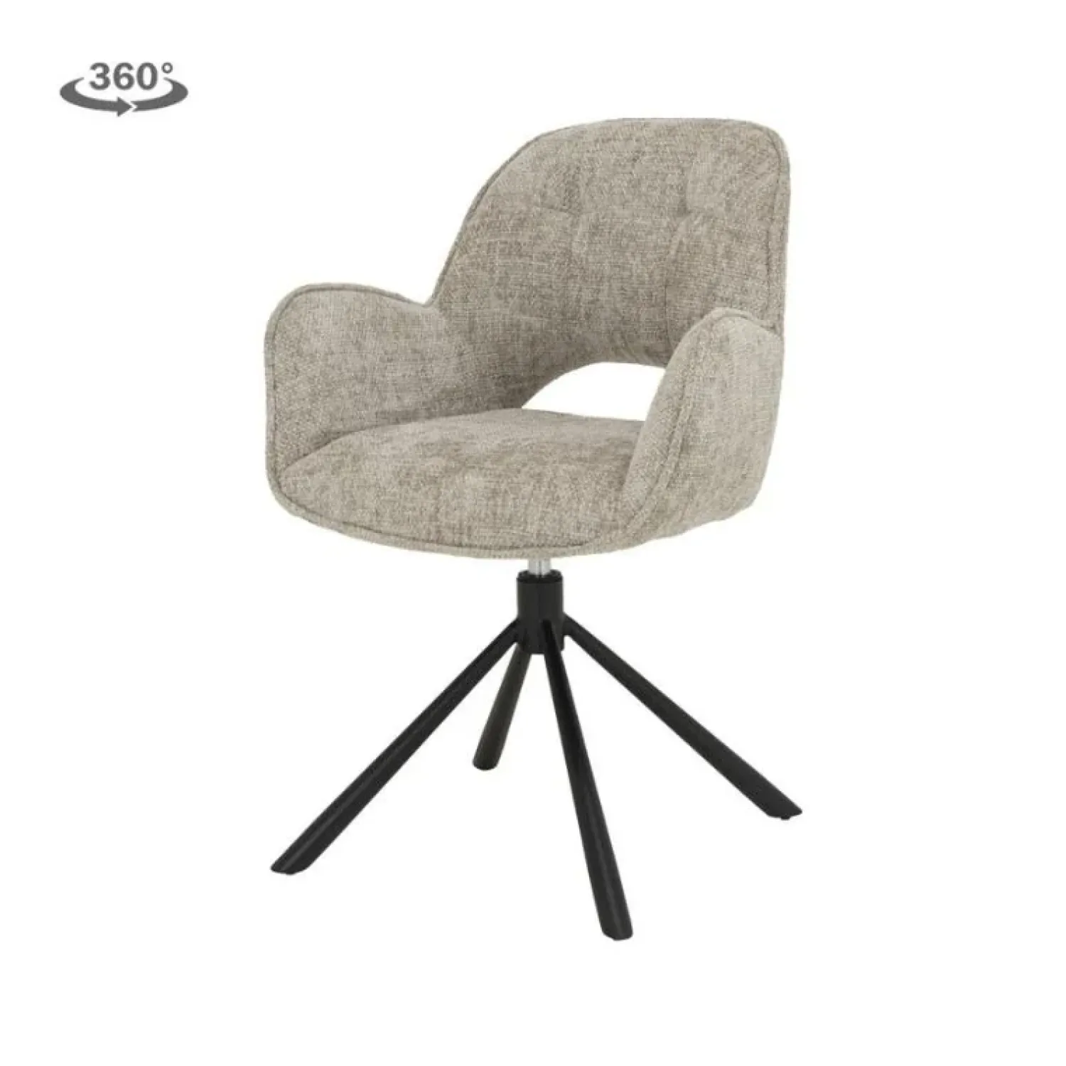 Tower living Eetkamerstoelen|Isola Eetkamerstoel Beige stof