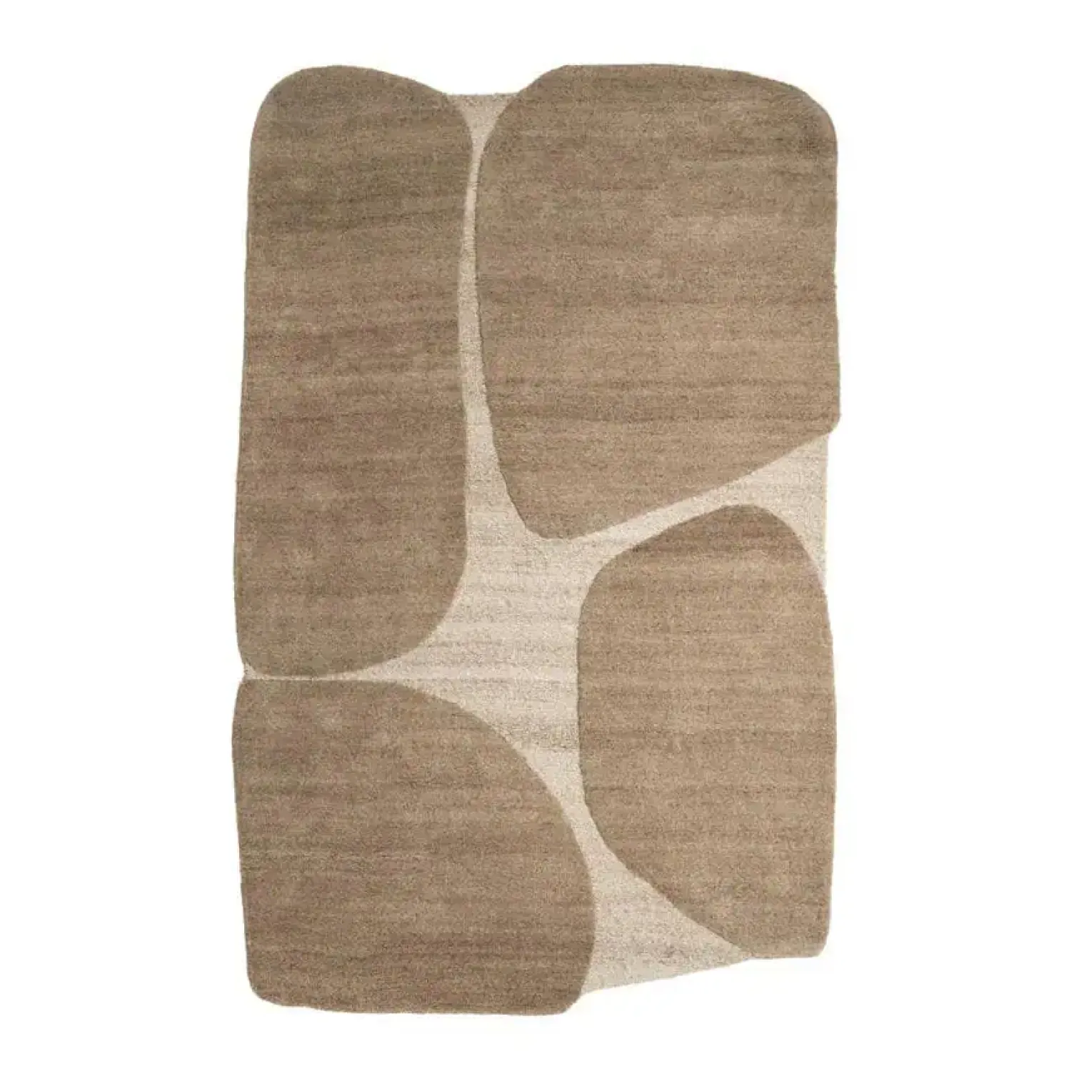 By Boo Vloerkleden|Iwa Vloerkleed organisch Bruin 190x290cm