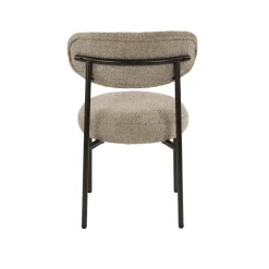 Kalfort Eetkamerstoelen|Jaimy Eetkamerstoel Boucle zand-bruin