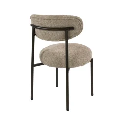 Kalfort Eetkamerstoelen|Jaimy Eetkamerstoel Boucle zand-bruin