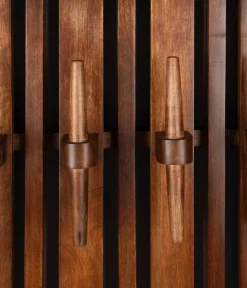 Dutchbone Kapstokken|Jakub Wandkapstok Plank Walnoot 66cm