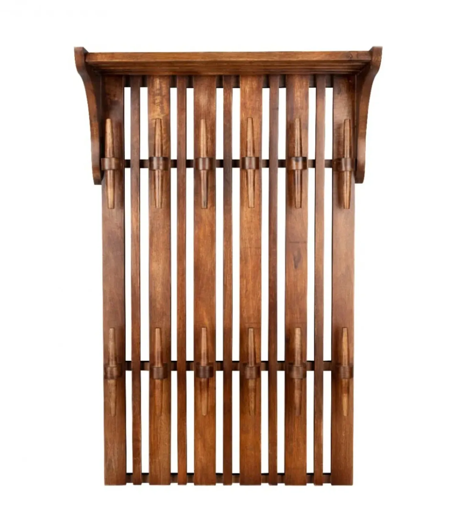 Dutchbone Kapstokken|Jakub Wandkapstok Plank Walnoot 66cm